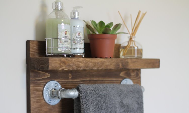 Modern Stairs Bathroom Shelf