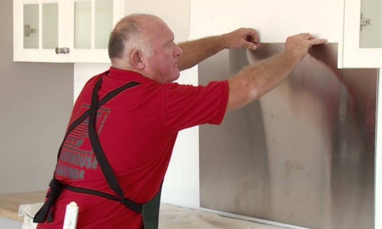 Installing a Stainless Steel Backsplash